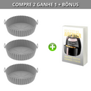 Kit de Bandejas Silicone Permanente para Air Fryer - Reutilizável Premium