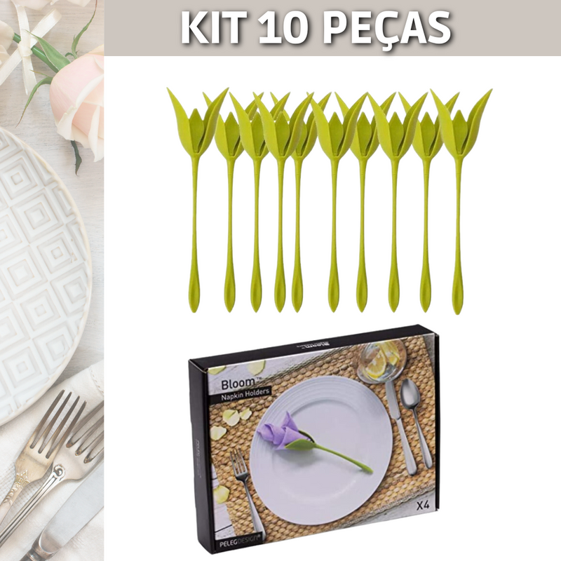 Porta Guardanapo Floral-  Kit 10 unidades + Frete Grátis [Decoração Mesa Posta]