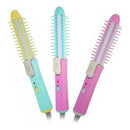 Mini Escova Enrola Cabelo Chapinha Alisadora 2 Em 1 Bivolt A4