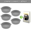 Kit de Bandejas Silicone Permanente para Air Fryer - Reutilizável Premium