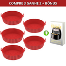 Kit de Bandejas Silicone Permanente para Air Fryer - Reutilizável Premium