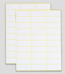 Cartela 30 unidades de Etiquetas Adesivas Personalizáveis