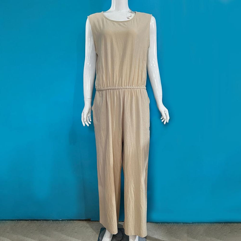 Macacão Casual Longo- Bolsos Laterais