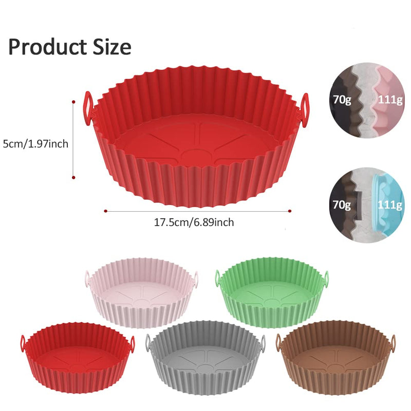 Kit de Bandejas Silicone Permanente para Air Fryer - Reutilizável Premium